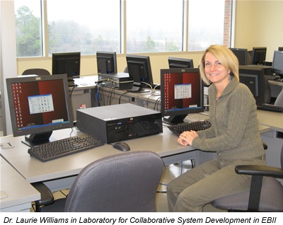 Photo of Dr. Williams in the Collaborative Lab